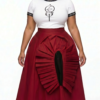 Amara Twist Pleated Plain Skirt